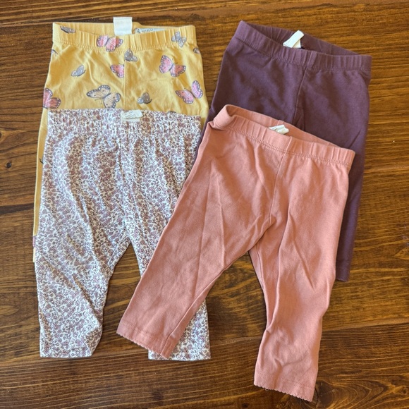 H&M Kids Leggings Set - Mustard, Purple, Pink, Floral - Picture 1 of 3
